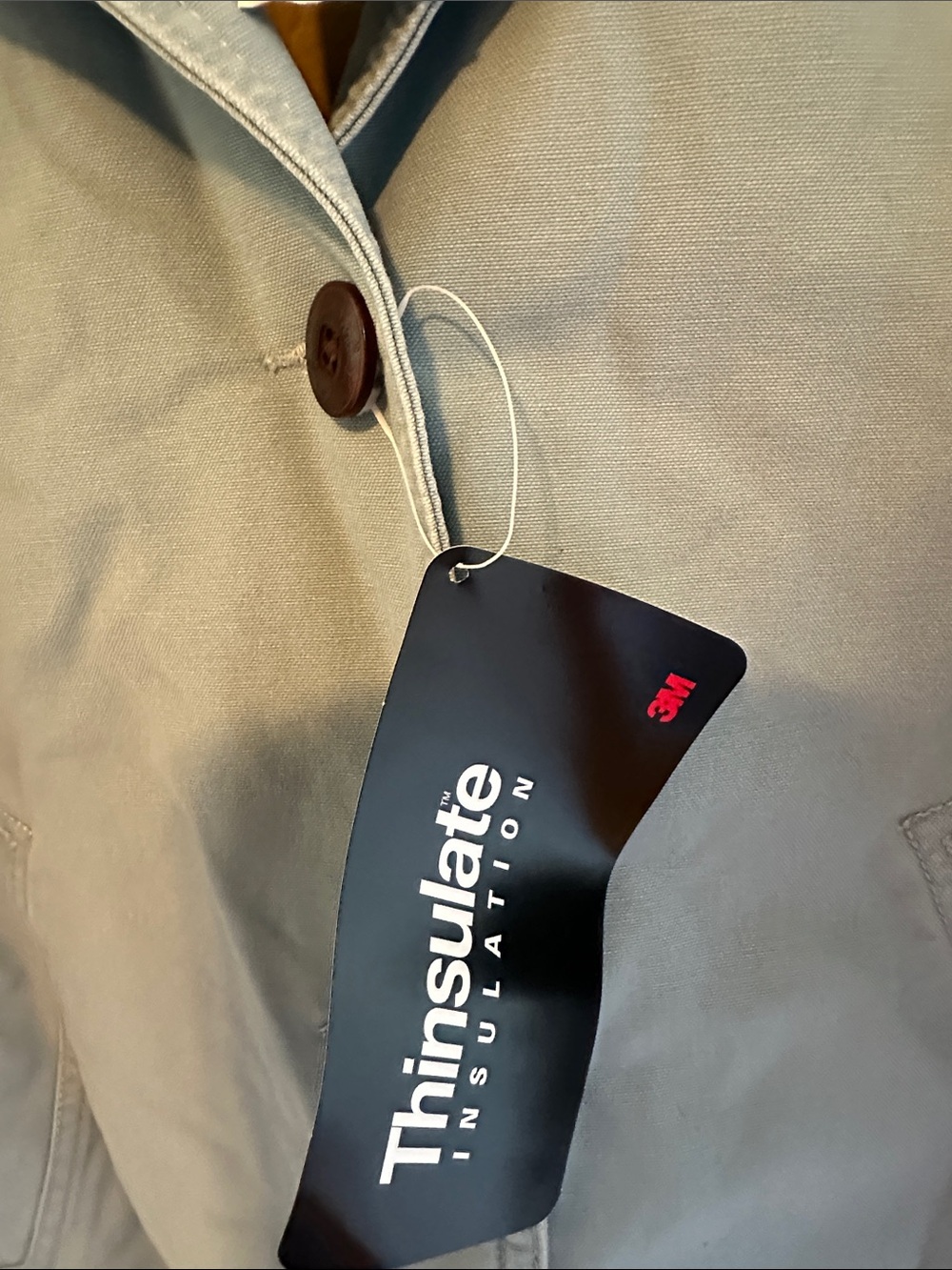 L.L. Bean NWT Barn Utility Jacket light blue w/ Brwn.Corduroy Collar size small - Picture 4 of 8